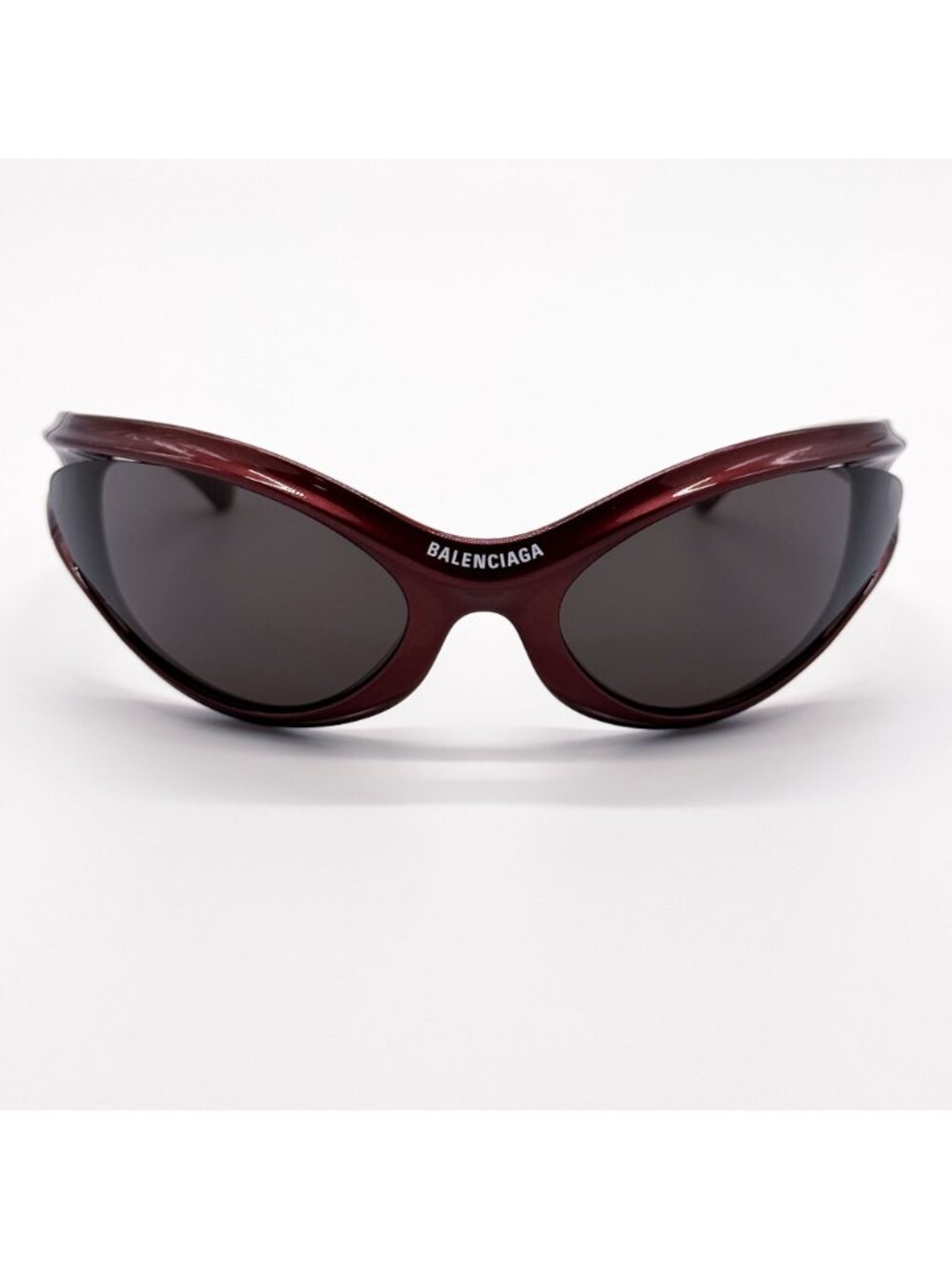 NEW BALENCIAGA BB0317S 002 SUNGLASSES BURGUNDY UNISEX EYEWEAR BALENCIAGA - Picture 4 of 9